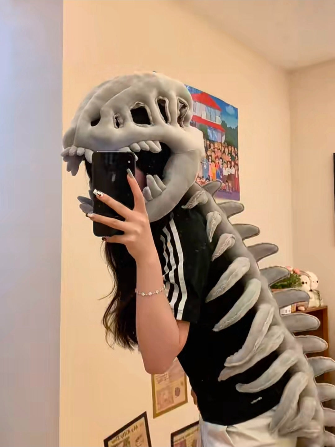 Exoskeleton Dinosaur Doll Hat