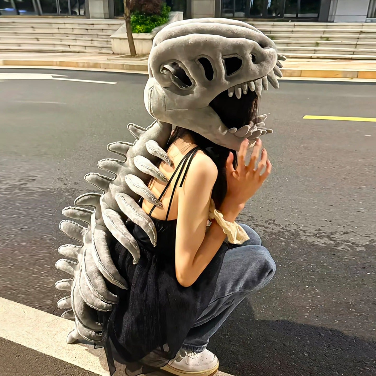 Exoskeleton Dinosaur Doll Hat