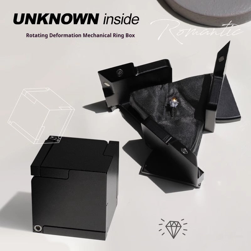 Mechanical Transforming Cube Jewelry Organizer