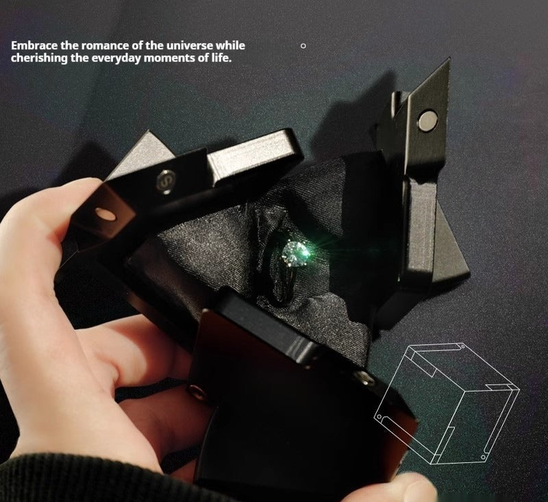 Mechanical Transforming Cube Jewelry Organizer